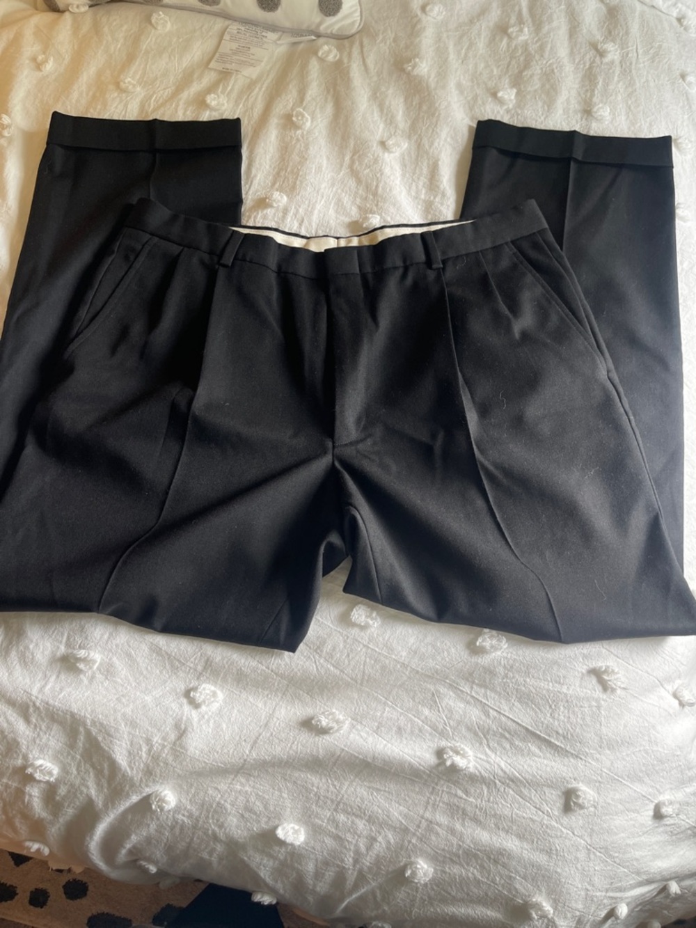 Source Unknown Black Men's Dress Pants with Pleats